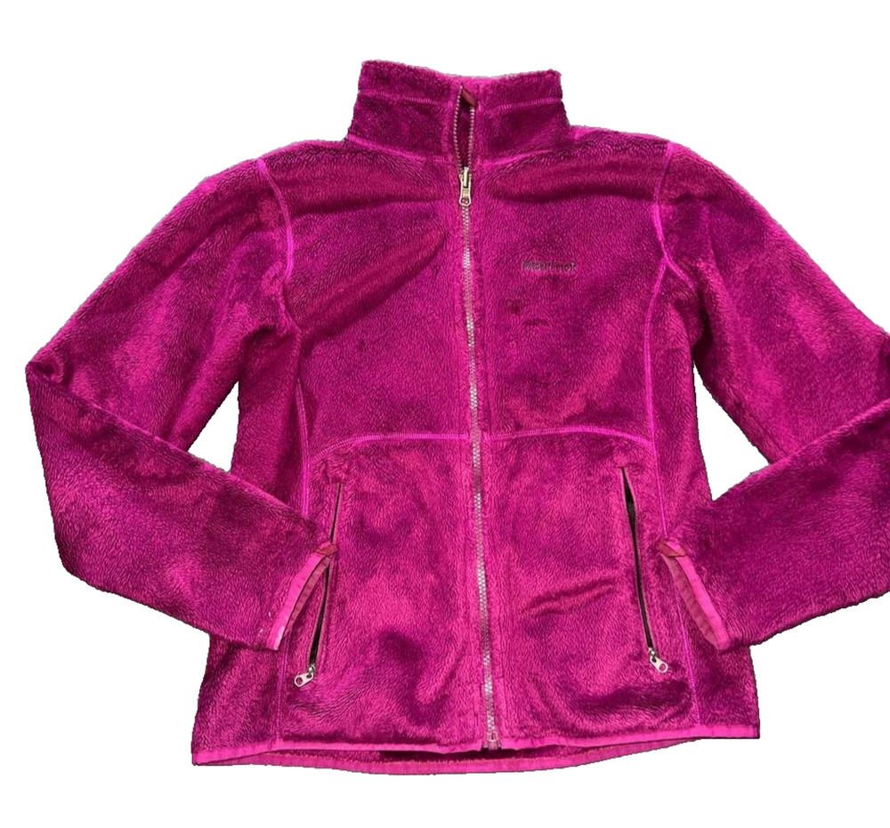 Marmot Women's Size S Fuchsia/Purple Fleece Faux Fur Lined Jacket A011253